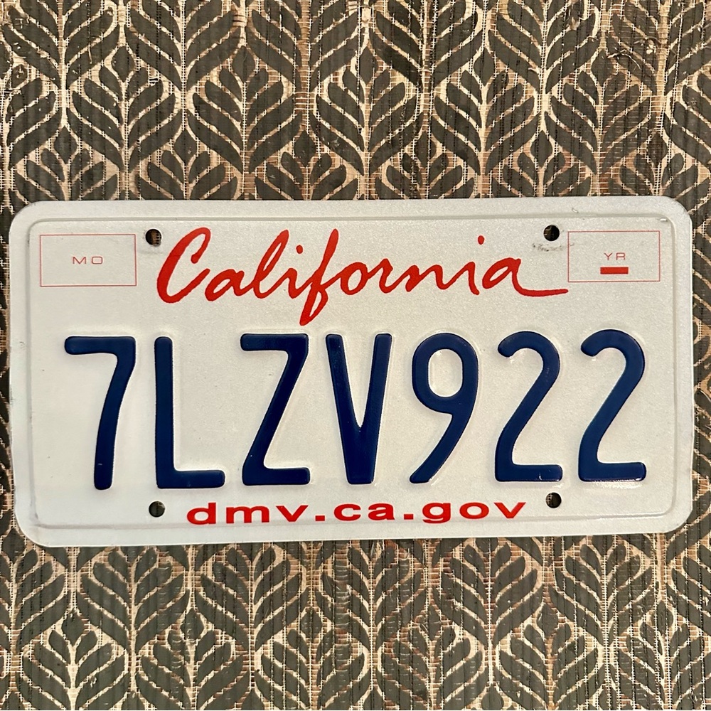 California License Plate